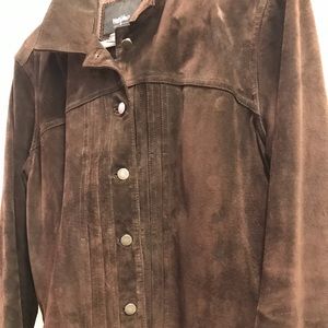 Vintage 2005 Mossimo Brown Suede Jacket. Size LG.